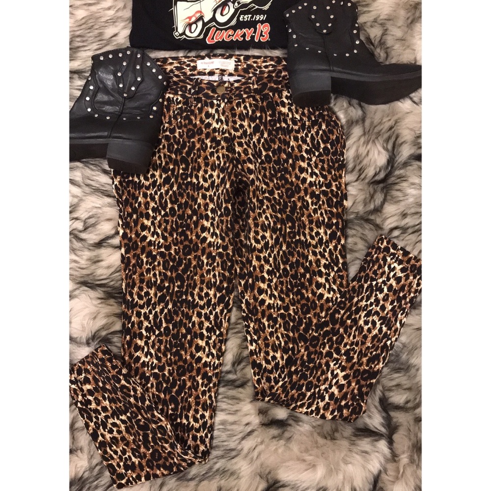Leopard pants.